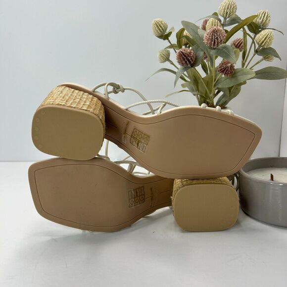 Dolce Vita Nika Strappy Block Heel Sandals Square Toe Cream Women’s US 10 NWOB - Picture 10 of 11